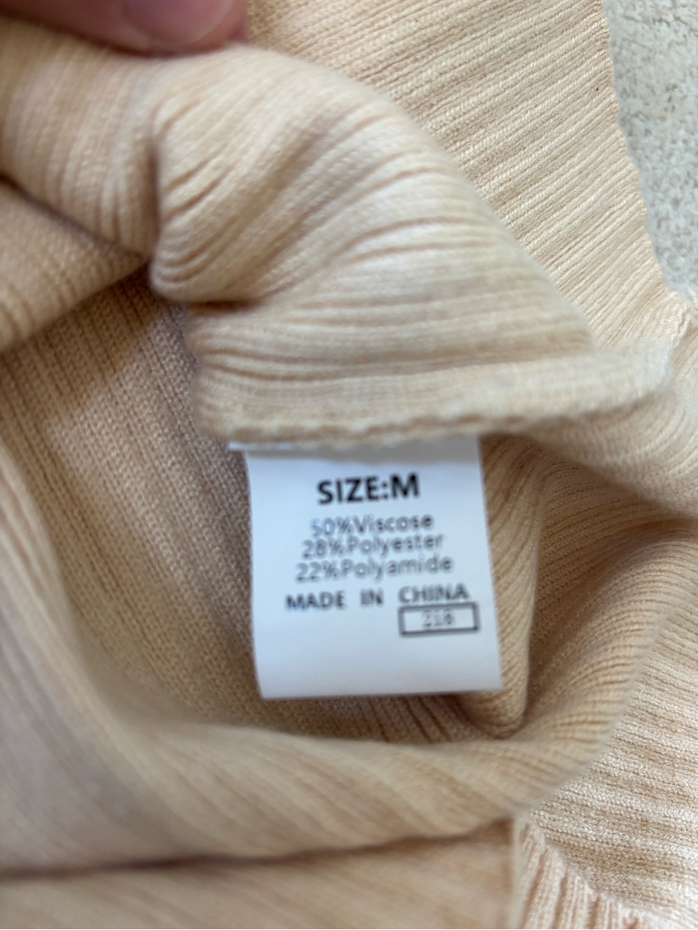 NWOT Mock Neck Ribbed Top - Picture 4 of 5